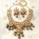 Handcrafted Royal Kundan Bridal Necklace Set with Maangtika